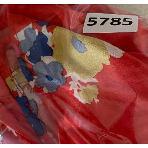 Modcloth Womens Small Red Blue Floral 100% Rayon Mini Skirt - Picture 9 of 9